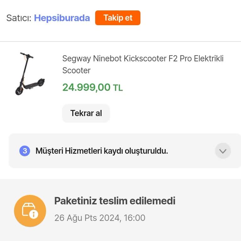 Hepsijet'ten Şikayetçiyim. Ürünü Teslim Etmediler