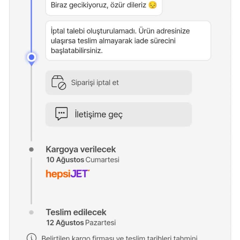 Hepsiburada 3 Haftadır Ürünüm Hazırlanıyor Gösteriliyor Fakat Hiçbir Gelişme Yok