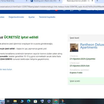 Booking.com Ücret İadesi Yapmıyor