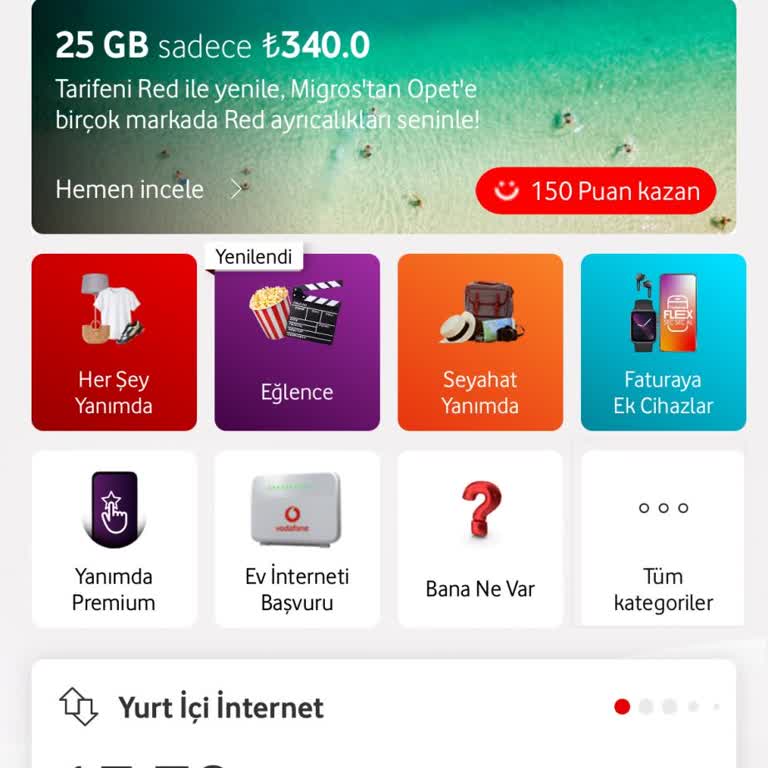 Vodafone Yanımda Uygulamasında 50 GB Hediye İnternet Sorunu