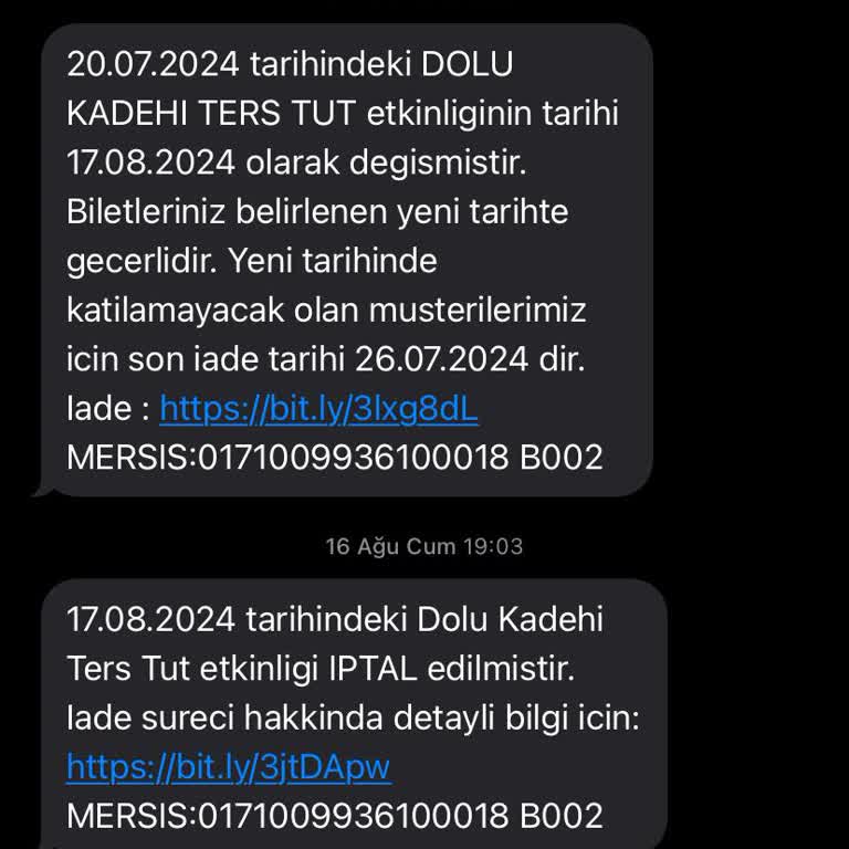 Biletix Para İade Etmiyor