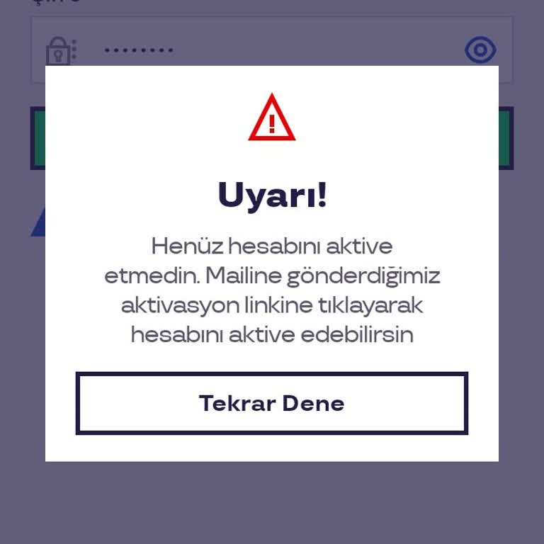 Sodexo Uygulamasında E-Posta Aktivasyon Sorunu