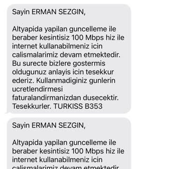 TURKISS TurkNet Hizmet Kalitesinden Memnuniyetsizlik