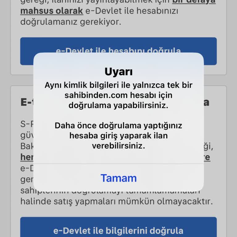 Sahibinden. Com Hesap Doğrulama
