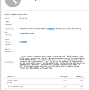 Dyson Animal Pro Süpürgemi Servis Bozup Geri Gönderdi