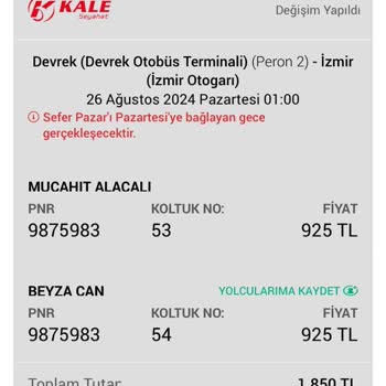 Obilet Otobüs Bilet İptali