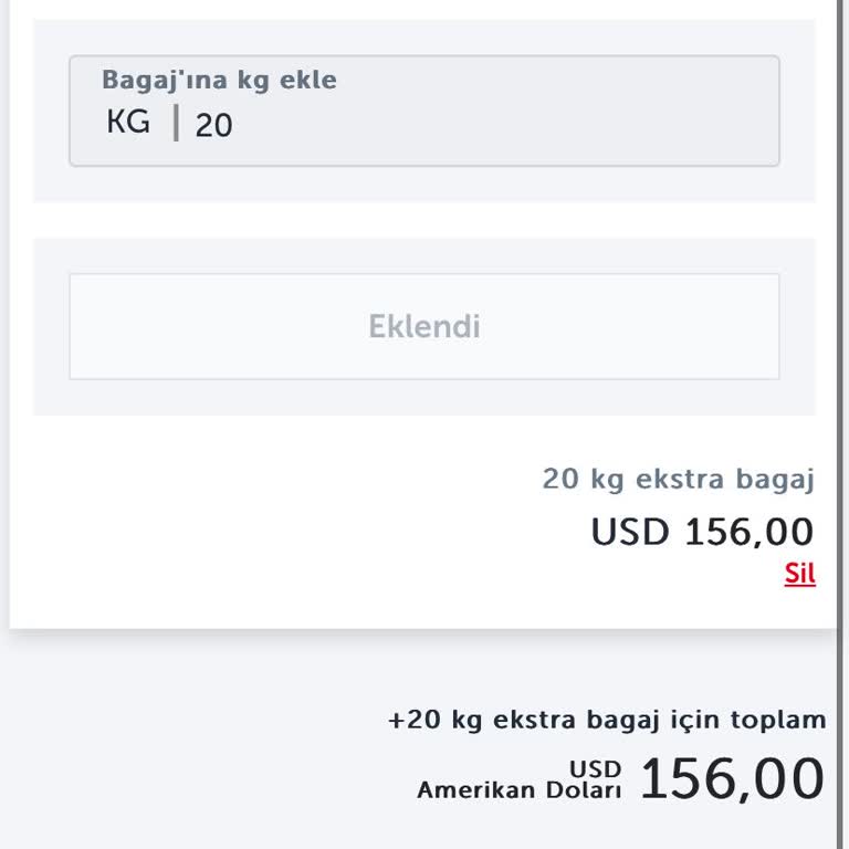 THY Yurt Dışı Bagaj Ücretleri İle İlgili Şikayet