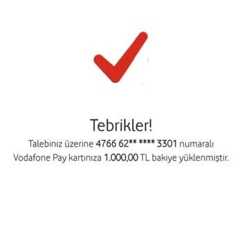 Vodafone Pay Bakiye Yükleme Sorunu