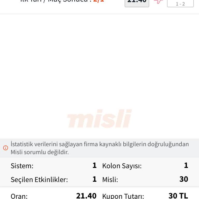 misli Mislide Tutturduğum Kupon Kaybetti Diyor