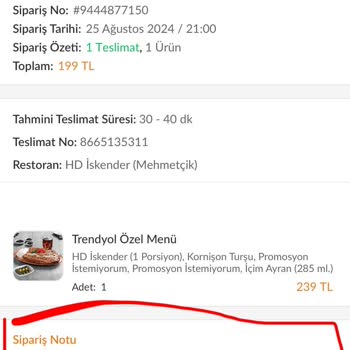 Trendyol GO Para İademi Yapmıyor