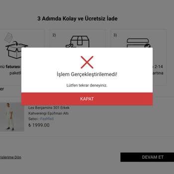 Fashfed Yanlış Ürün Gönderdi