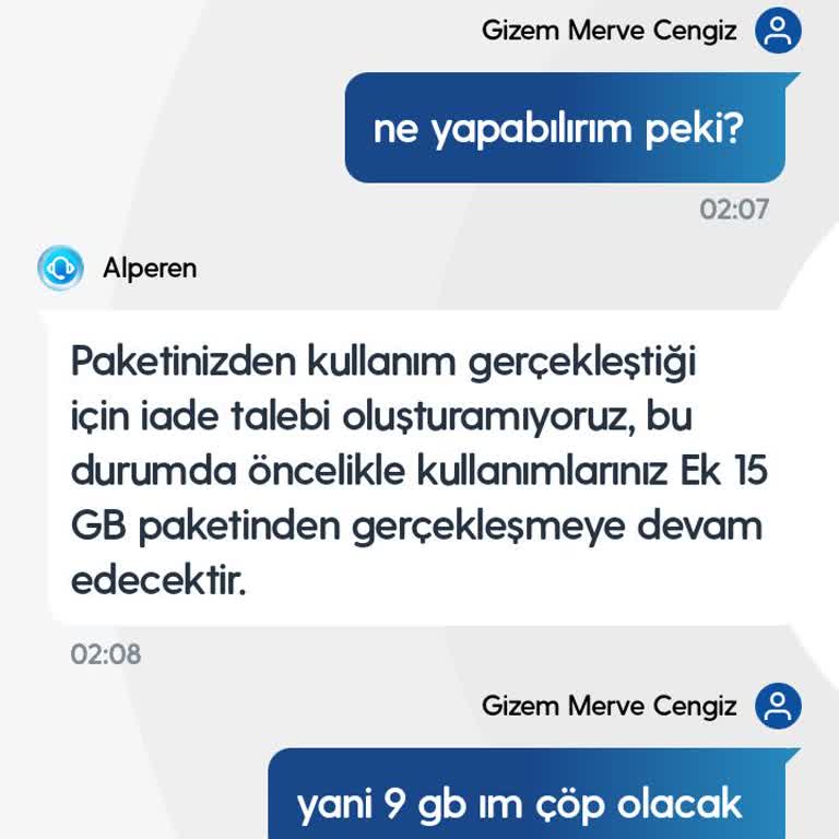 Turkcell Ek Paket Kullanımında Yaşanan Sorun
