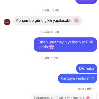 Elen İstanbul Sipariş Gecikmesi Ve İletişim Sorunu
