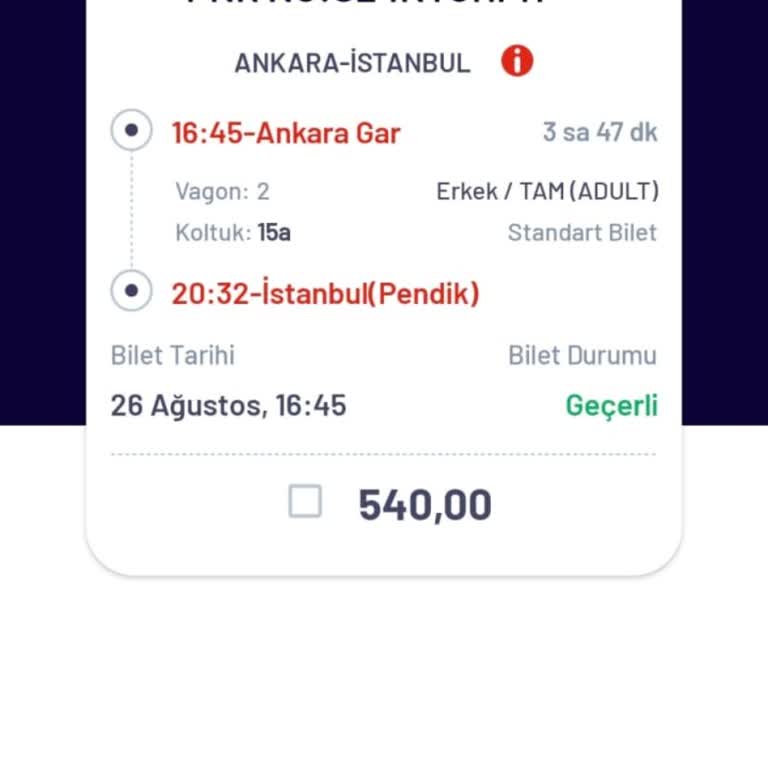 TCDD YHT Para İadesi İstiyorum