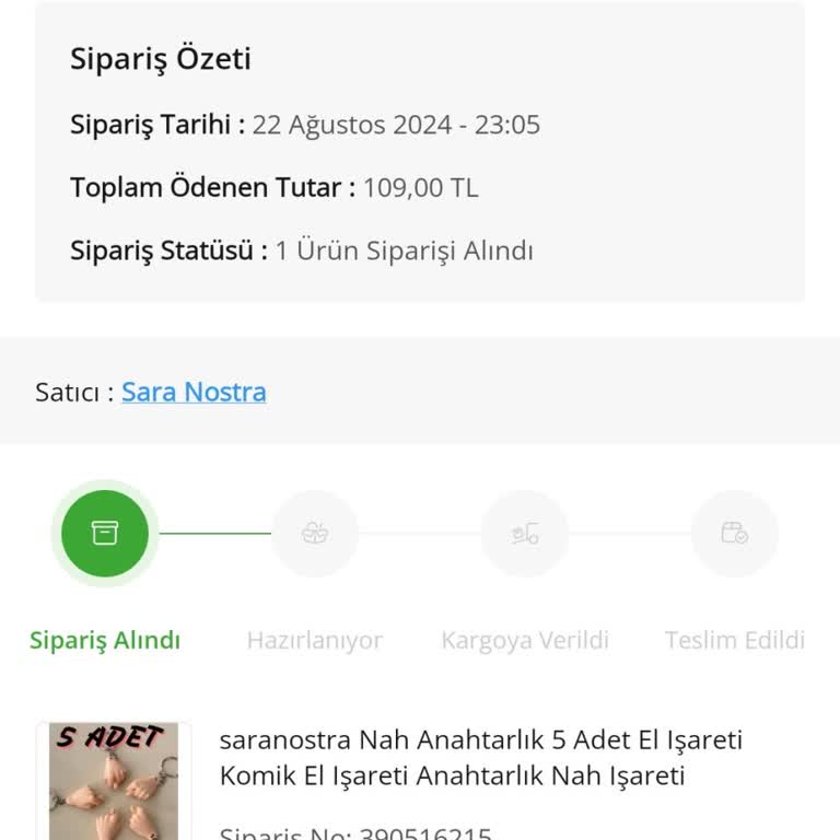 Çiçek Sepeti'nde Geciken Anahtarlık Siparişi Sorunu
