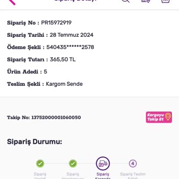 Gratis Kayıplara Karışan Sipariş