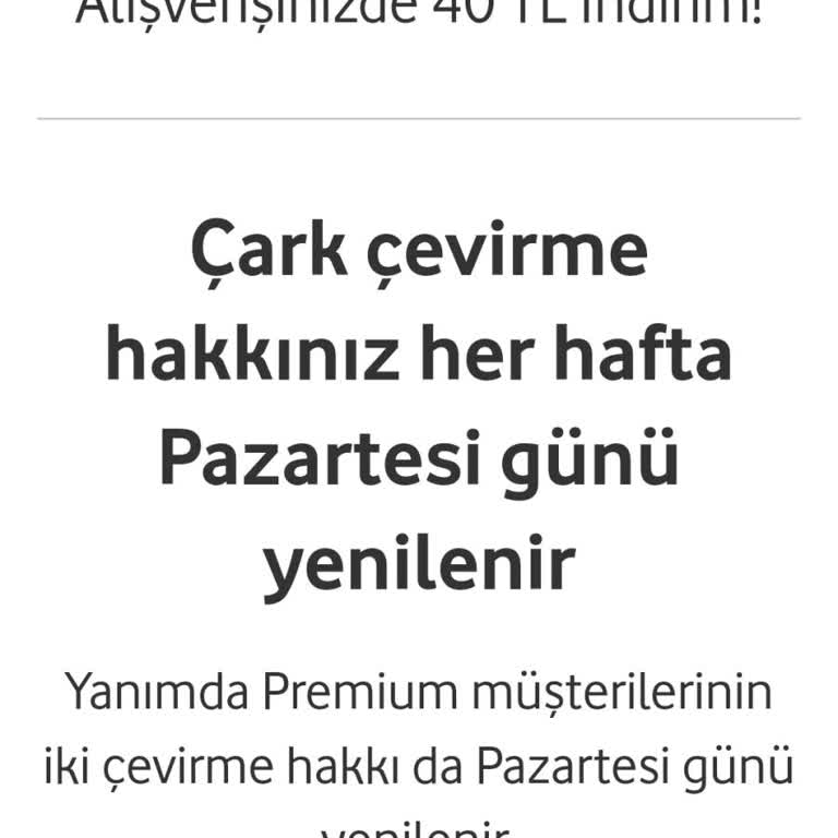 Vodafone Her Şey Yanımda Hediye Çarkı Deneyimimden Memnun Değilim