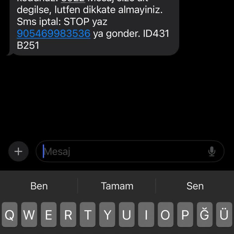 Verify Bilgim Dışında Doğrulama Kodu