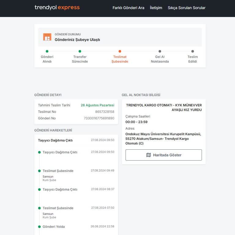 Trendyol Kargomu Teslim Etmiyor