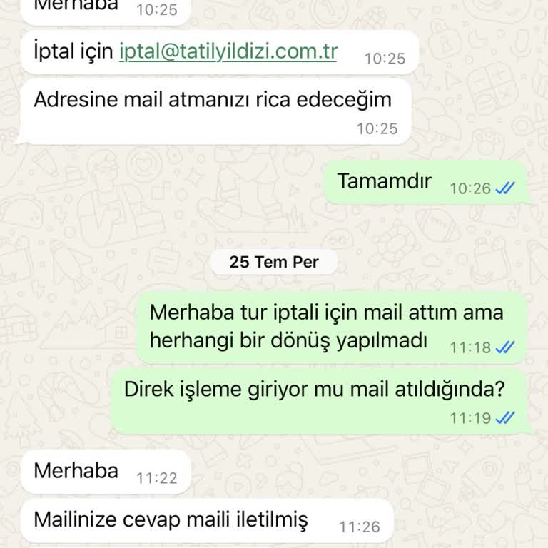 Tatil Yıldızı Para İadesi Sorunu