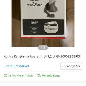 Tefal Actifry Karıştırma Apartı Ucu Çok İnce Dayanmıyor...
