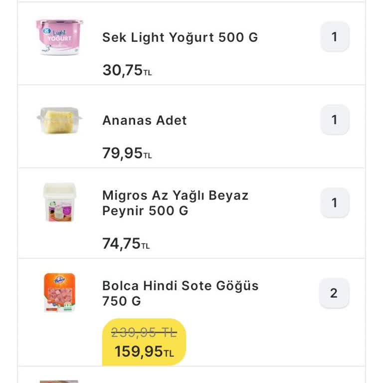 Migros Sanal Market Eksik Ürün