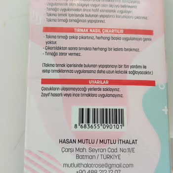 Rose Cosmetic Eksik Ürün: Takma Tırnak Paketi Yapıştırıcısız Geldi