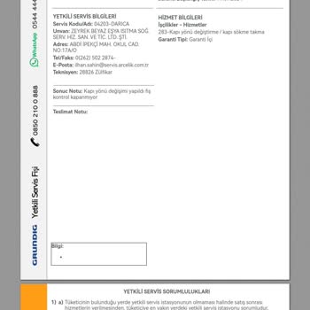 Grundig Ücretsiz Kurulum Sözüne Rağmen Ekstra Ücret Talebi