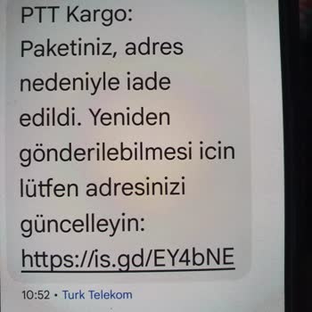 E-ticaret Marka Taklidiyle Dolandırıcılık Kamboçya'dan Bana PTT Mesajı Geliyor