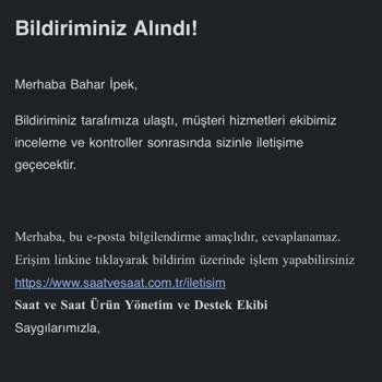 Saat & Saat Saat Siparişi Ve Hızlı Teslimat Sorunu