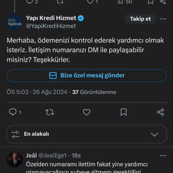 Yapı Kredi Havuzda Kalan Para İçin Yardımcı Olmuyor