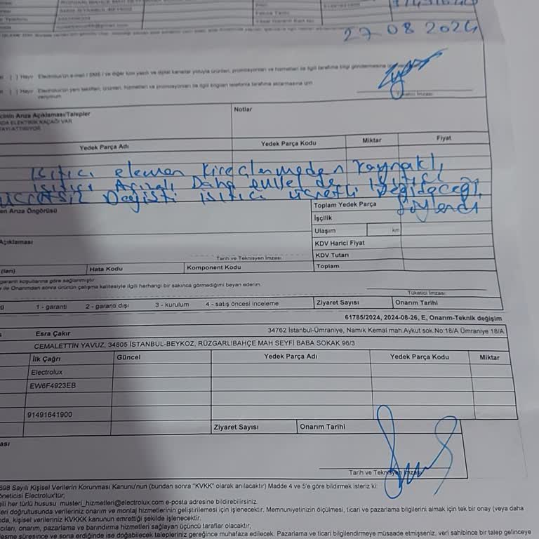 Electrolux Çamaşır Makinesi Rezistans Arızası