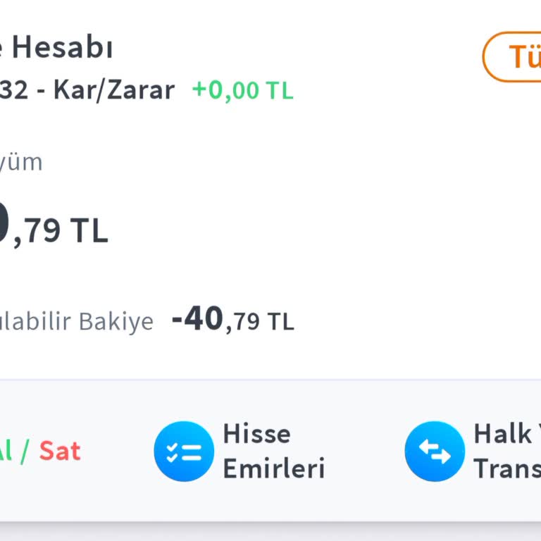 Halkbank Yatırım Hesabı -40 TL Portföy