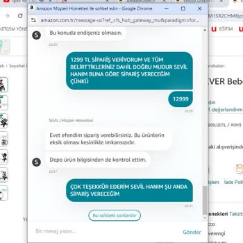 Amazon Sipariş Ve Müşteri Temsilcisi!