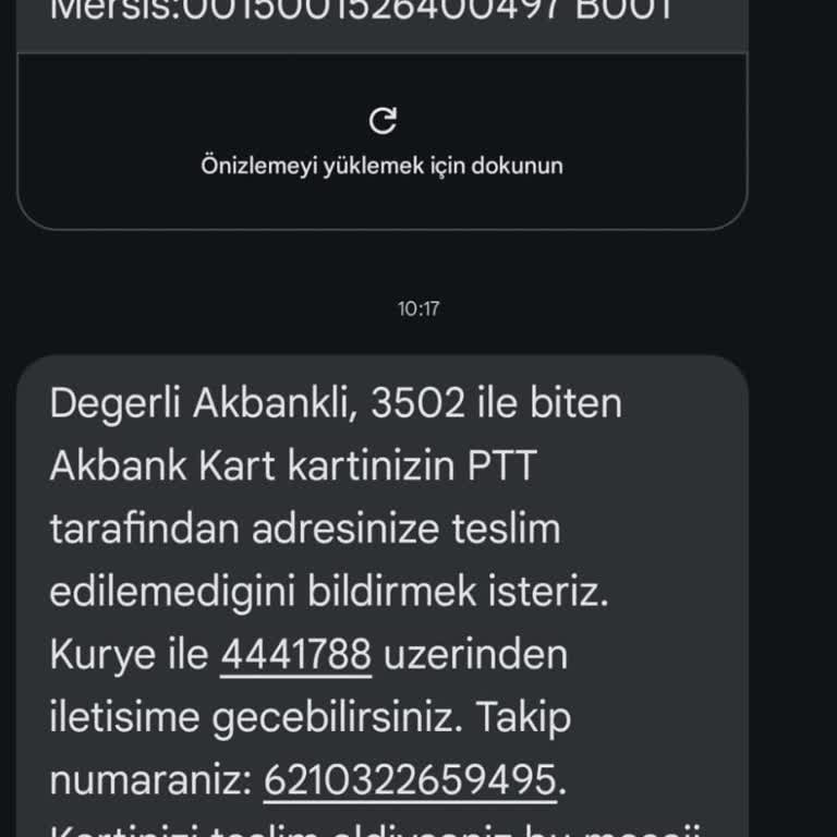 Akbank Kartın PTT Kargo İle Kart Teslim Edilememesi
