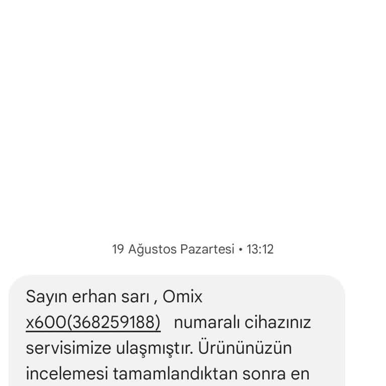 Bestech Bilişim Servis Omix X 600 Cihazın İadesini İstiyorum