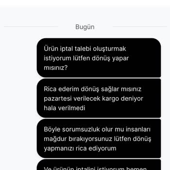 ElbiseBul Cevap Verilmiyor Kargoya Verilmedi İptal Yapılmıyor