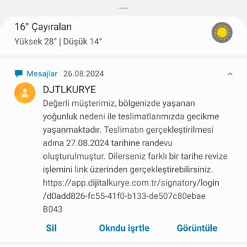 Dijital Kurye Teslimat Yapamama Problemi