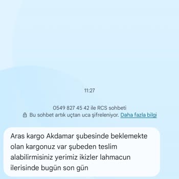 Aras Kargo Dağıtım Yapmıyor Şubeden Aldırıyor