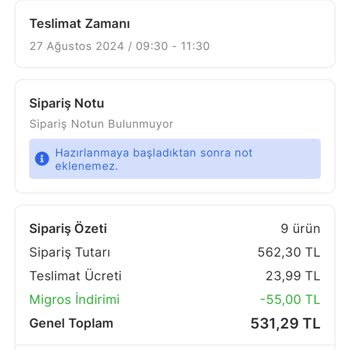 Migros Şubesi Teslimat Sorunu