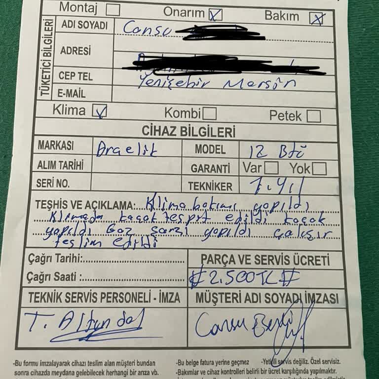 Servisyolla.com Servisyolla Çalışan Klimayı Bozdu