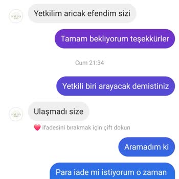 ModaMaşrik Moda Masrik'te Sipariş Sonrası İletişim Sorunu