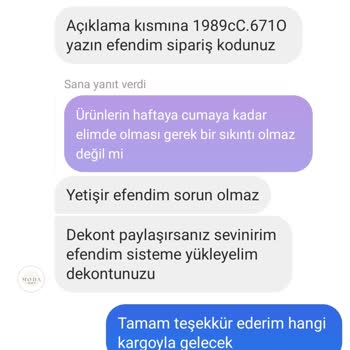 ModaMaşrik Moda Masrik'te Sipariş Sonrası İletişim Sorunu