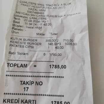 Balta Burger Yüksek Fiyat Farkı Ve Yanıltıcı Ürün Teslimatı