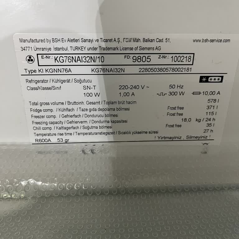 Siemens Buzdolabı Ömrü 4 Yıl