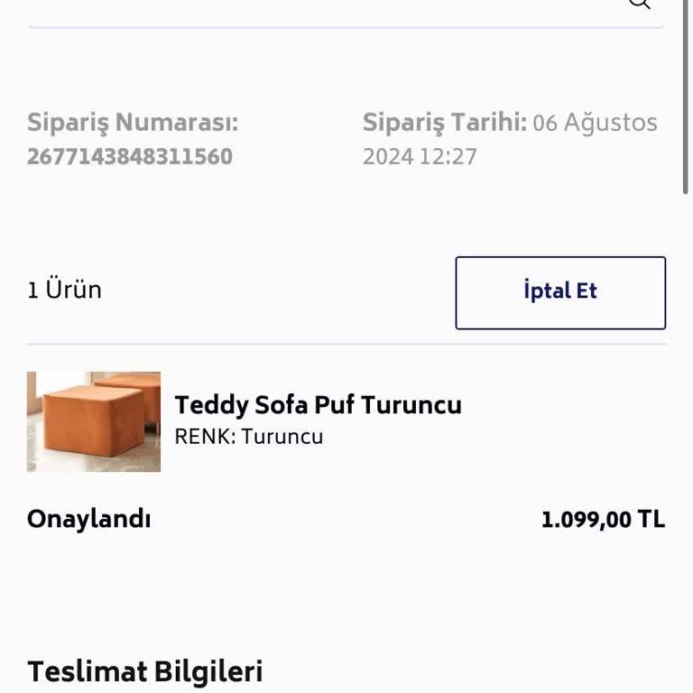Storish Teslim Edilemeyen Açıklanamayan Ürün