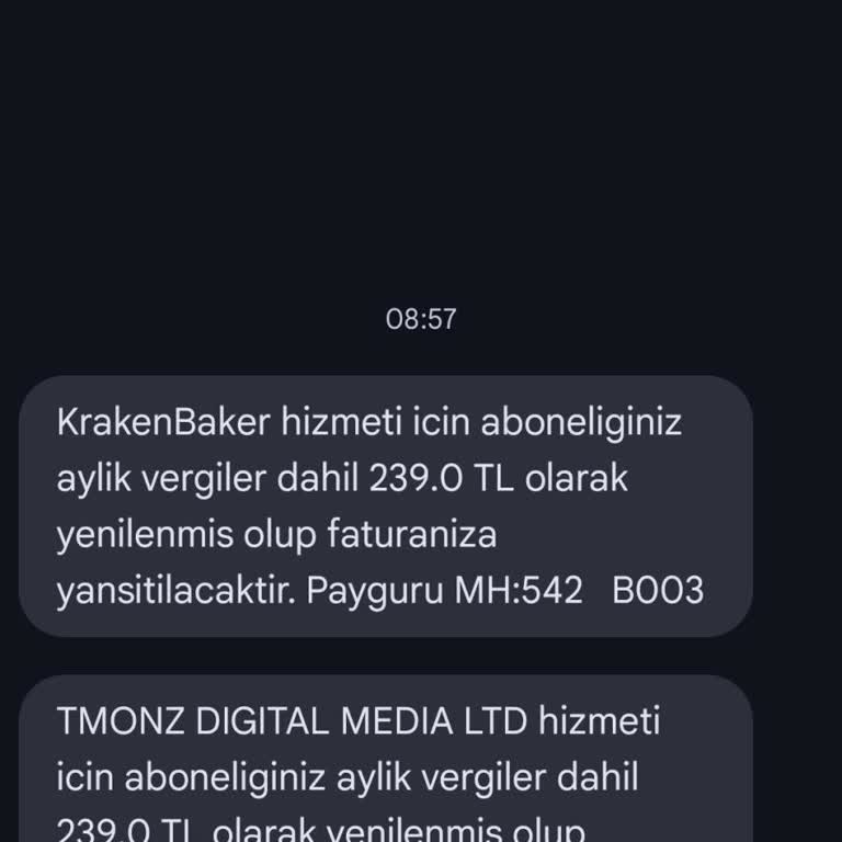 Kraken Baker Bilgim Dışı Abonelik