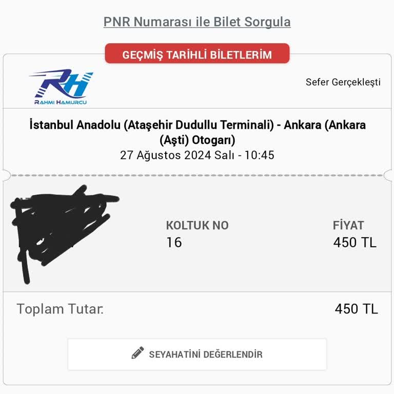 Obilet Uygulamada Gösterilen Sefer Süreleri