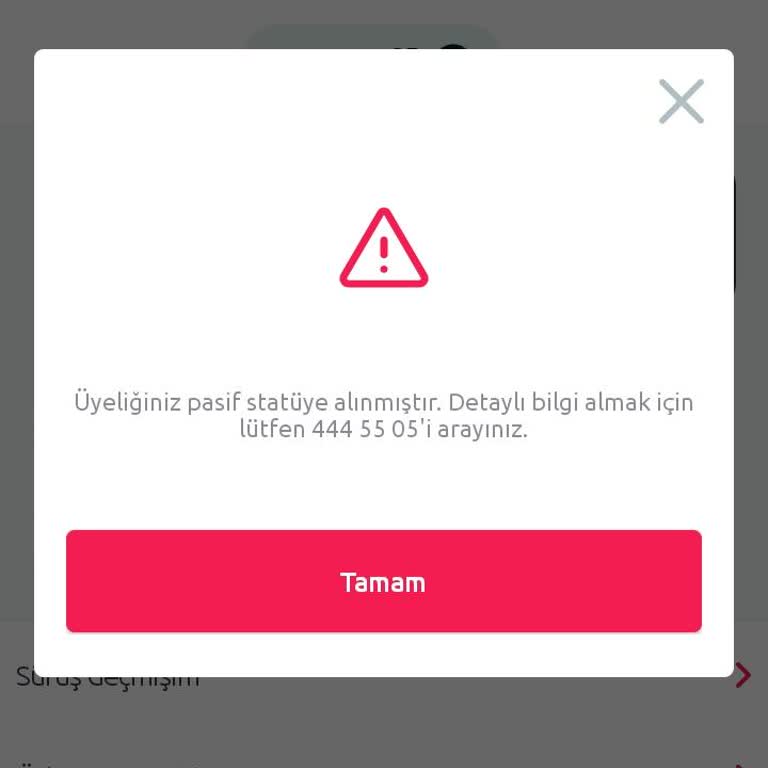 TikTak Kirala Askıya Alınan Hesap