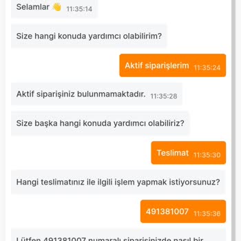 Migros Hemen Uygulamasında Teslim Edilmemiş Siparişimiz